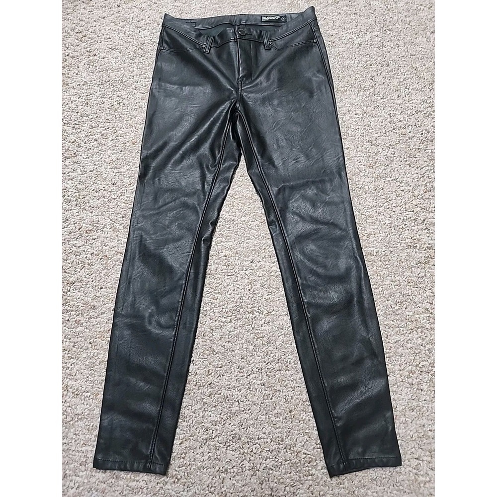 BlankNYC‎ Spray-On Black Vegan Faux Leather Skinny Pants 28 78W-1843 Womens